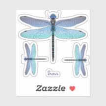 Dragonfly Contour Vinyl Sticker Labels