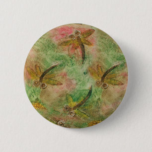 Dragonfly Cotton Candy Button