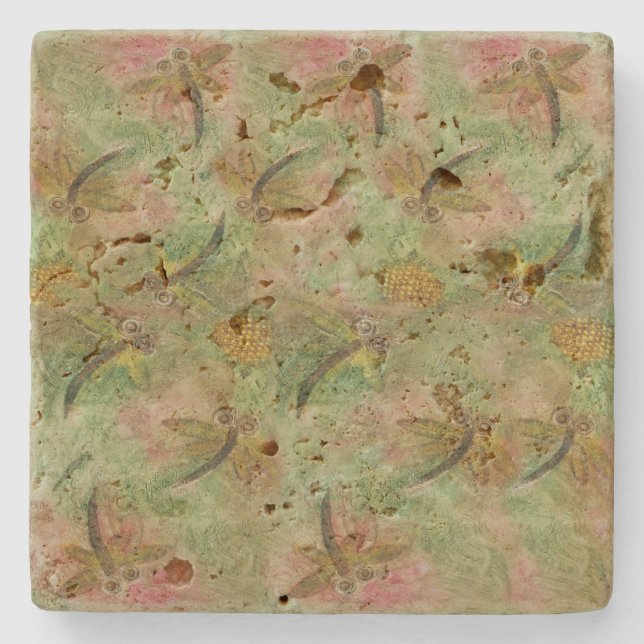 Dragonfly Cotton Candy Steinuntersetzer (Vorderseite)