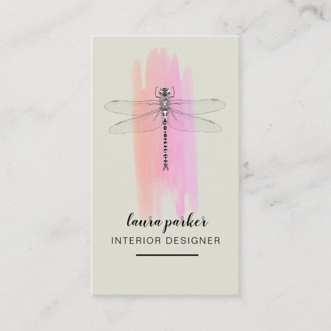 Dragonfly Creative Designer Naturberatung Visitenkarte (Vorderseite)