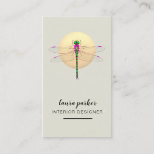 Dragonfly Creative Designer Nature Green Visitenkarte