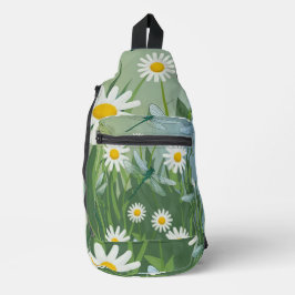 Dragonfly Daisies Sling Bag