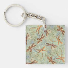 Dragonfly Dance Gold Schlüsselanhänger