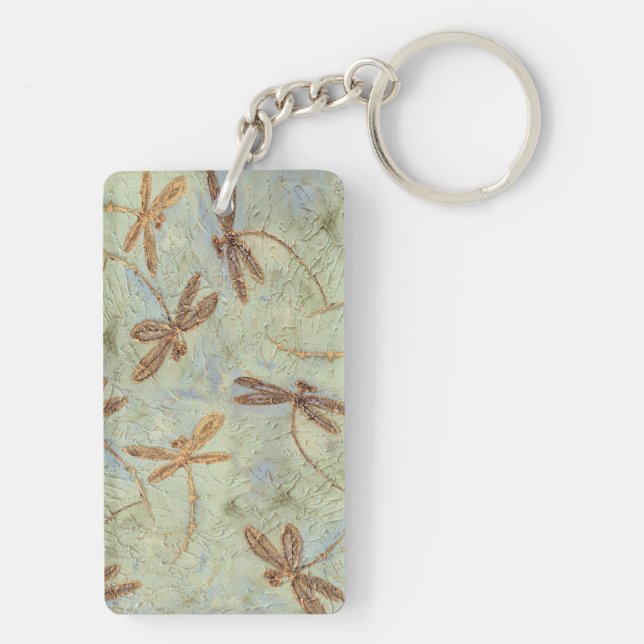Dragonfly Dance Gold Schlüsselanhänger (Rückseite)
