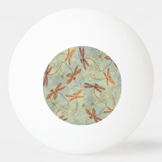 Dragonfly Dance Gold Tischtennisball (Rückseite)