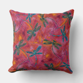 Dragonfly Dance Hot Fuchsia Kissen