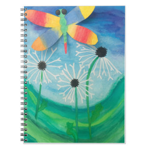 Dragonfly & Dandelion Wasserfarbe Notizblock