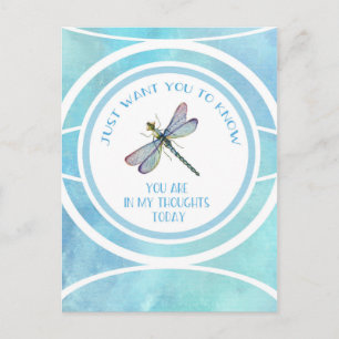 Dragonfly Denken Sie an Sie Postkarte