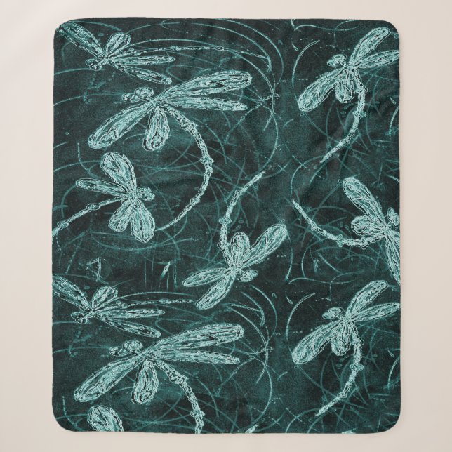 Dragonfly Disco Midnight Blue Sherpadecke (Vorderseite)