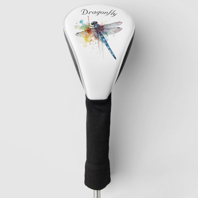 Dragonfly Dreamscape, custom Golf Headcover (Vorderseite)