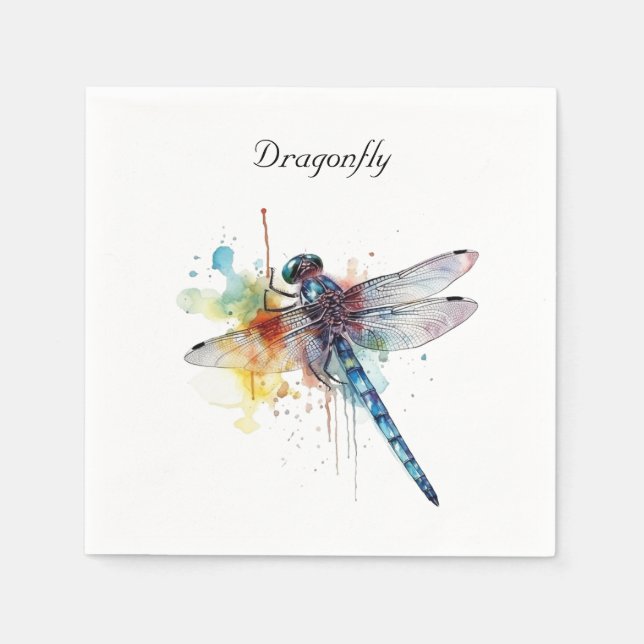 Dragonfly Dreamscape, kundenspezifisch Serviette (Vorderseite)