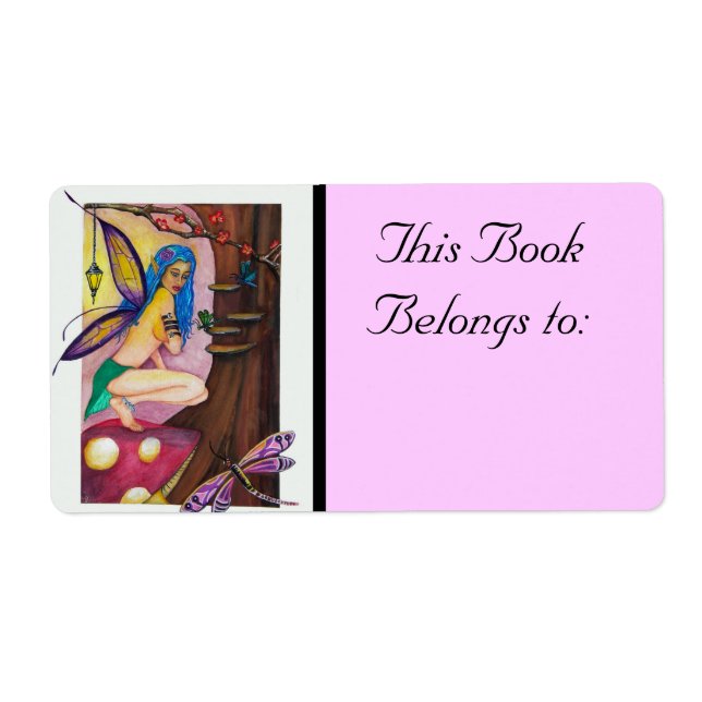 Dragonfly Fairy Book Label (Vorne)