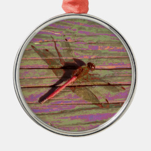 Dragonfly farbenfroh ornament aus metall