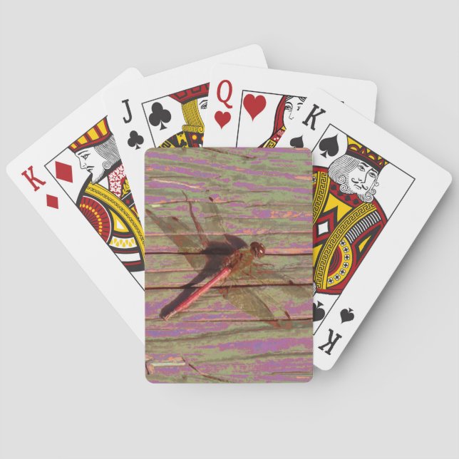 Dragonfly farbenfrohe Spielkarten (Rückseite)
