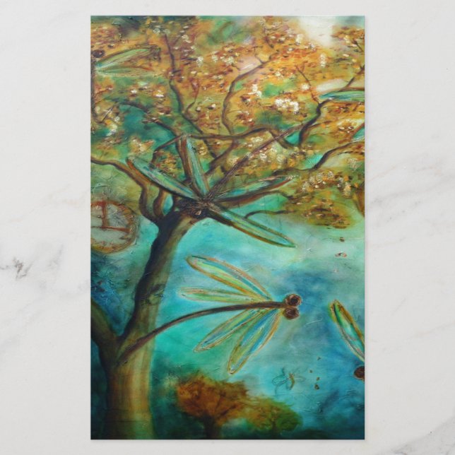 Dragonfly Flirtation Briefpapier (Vorderseite)
