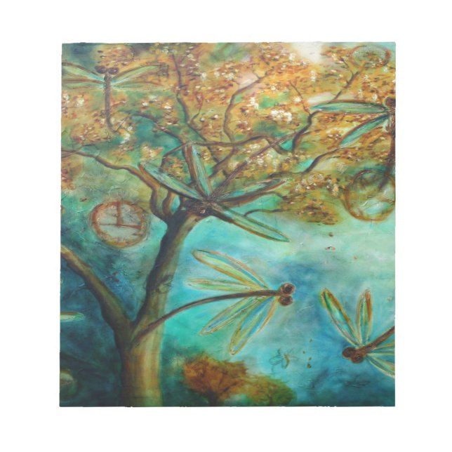 Dragonfly Flirtation Notizblock (Vorderseite)