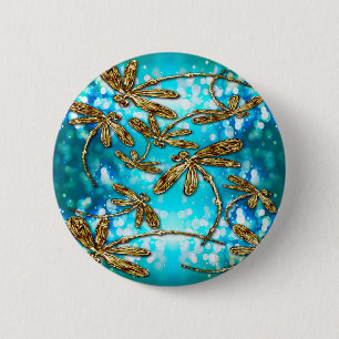 Dragonfly Flit Bubbles Button