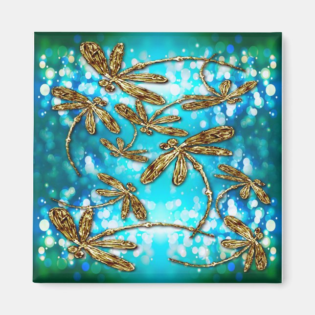 Dragonfly Flit Bubbles Magnet (Vorne)