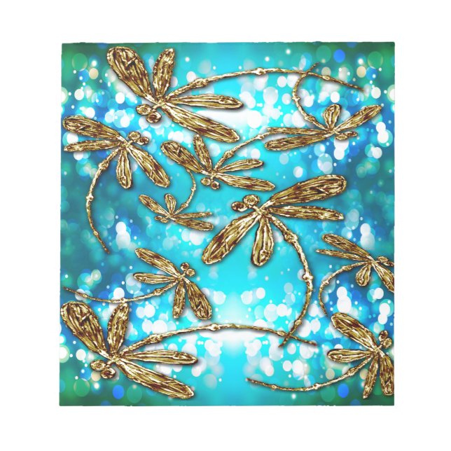 Dragonfly Flit Bubbles Notizblock (Vorderseite)