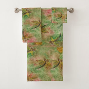 Dragonfly Flit Cotton Candy Badhandtuch Set