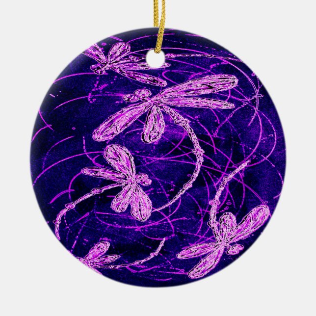 Dragonfly Flit Disco Keramikornament (Vorne)