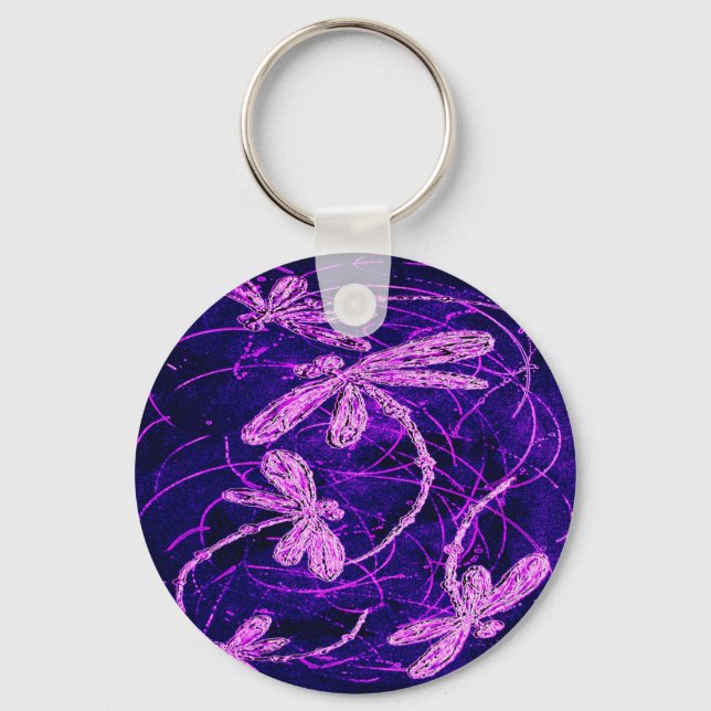 Dragonfly Flit Disco Schlüsselanhänger (Vorderseite)