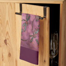 Dragonfly Flit Dusky Rose Handtuch