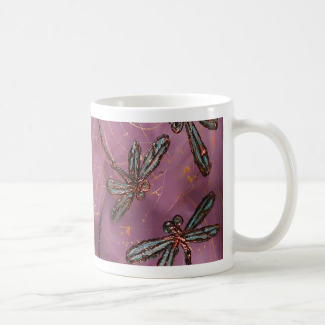 Dragonfly Flit Dusky-Rose Kaffeetasse (Rechts)