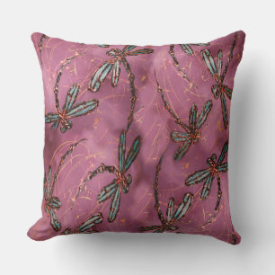 Dragonfly Flit Dusky-Rose Kissen