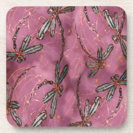 Dragonfly Flit Dusky-Rose Untersetzer