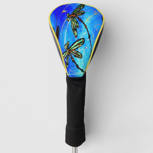 Dragonfly Flit Electric Blue Golf Headcover (Vorderseite)