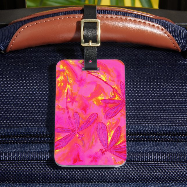 Dragonfly Flit Hazy Days Gepäckanhänger (Vorderseite Insitu 2)