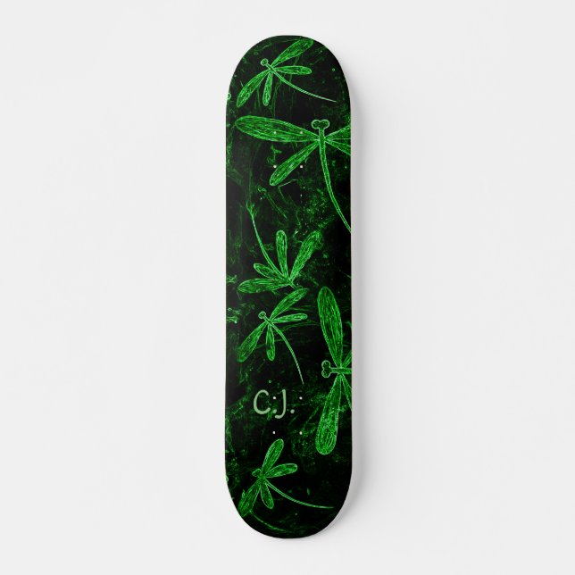 Dragonfly Flit Neon Green Skateboard Deck (Vorne)