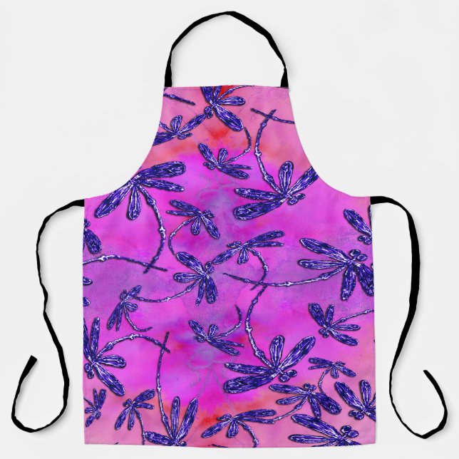 Dragonfly Flit Peachy Pink Schürze (Vorderseite)