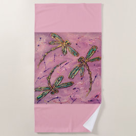 Dragonfly Flit Pink Fizz Strandtuch