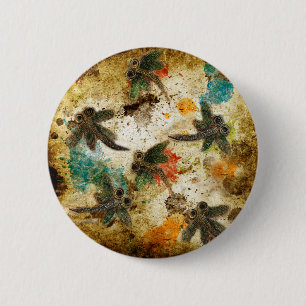 Dragonfly Flit Rustikaler Splash Button