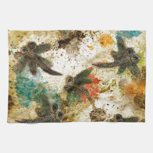 Dragonfly Flit Rustikaler Splash Geschirrtuch