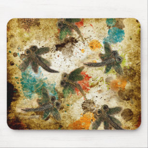 Dragonfly Flit Rustikaler Splash Mousepad