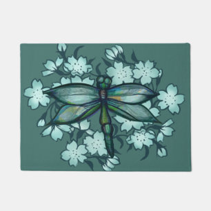 Dragonfly Flora Blume Art Drachenfliegen Fußmatte