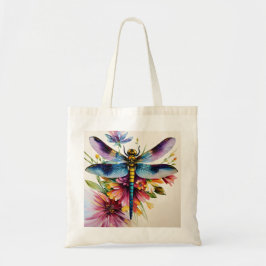 Dragonfly Floral Multicolor Art Tragetasche