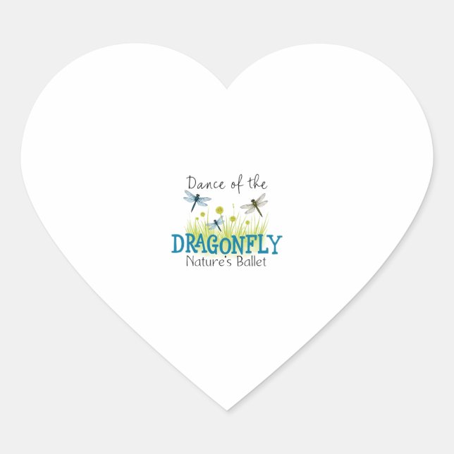 Dragonfly Flying Insect Lover Entomology Dragonfli Herz-Aufkleber (Vorderseite)
