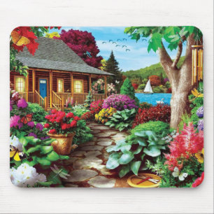 Dragonfly Garden Mousepad