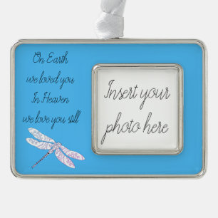 Dragonfly-Gedenkstätte Rahmen-Ornament Silber