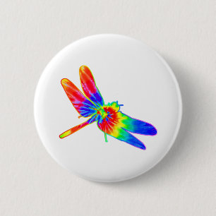 Dragonfly-Gefärbte Krawatte Button
