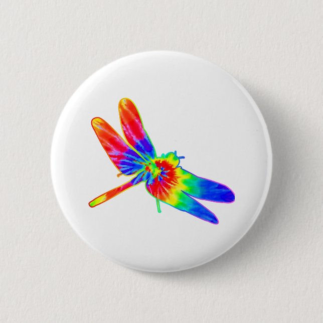 Dragonfly-Gefärbte Krawatte Button (Vorderseite)