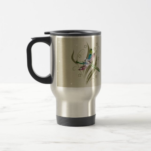 Dragonfly Glow Travel Mug Reisebecher (Links)