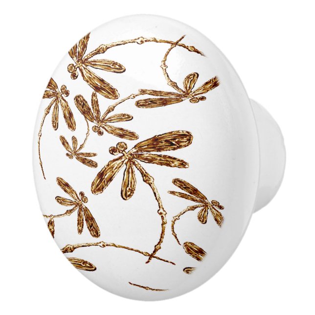 Dragonfly Goldmedaille Keramik Keramikknauf (Rechts)