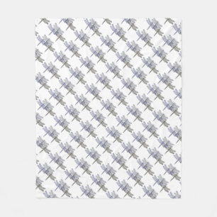 Dragonfly Grays Fleece Blanket