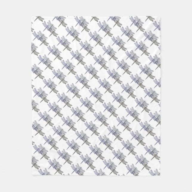 Dragonfly Grays Fleece Blanket (Vorderseite)