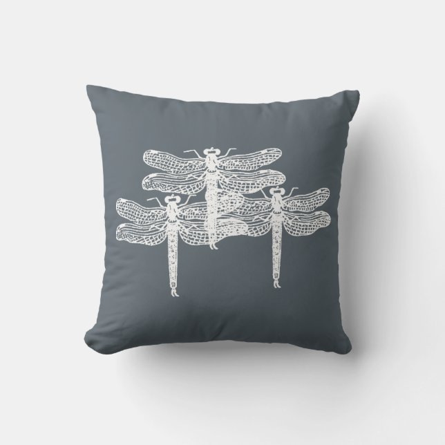 Dragonfly Grays Pillow Kissen (Vorderseite)